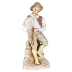 Figure ancienne en porcelaine des frères "Heubach", début du 20e siècle, estampillée