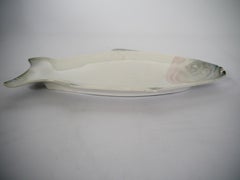 Antique Porcelain Fish Platter by Göteborgs Porslinsfabrik, Sweden 1910s
