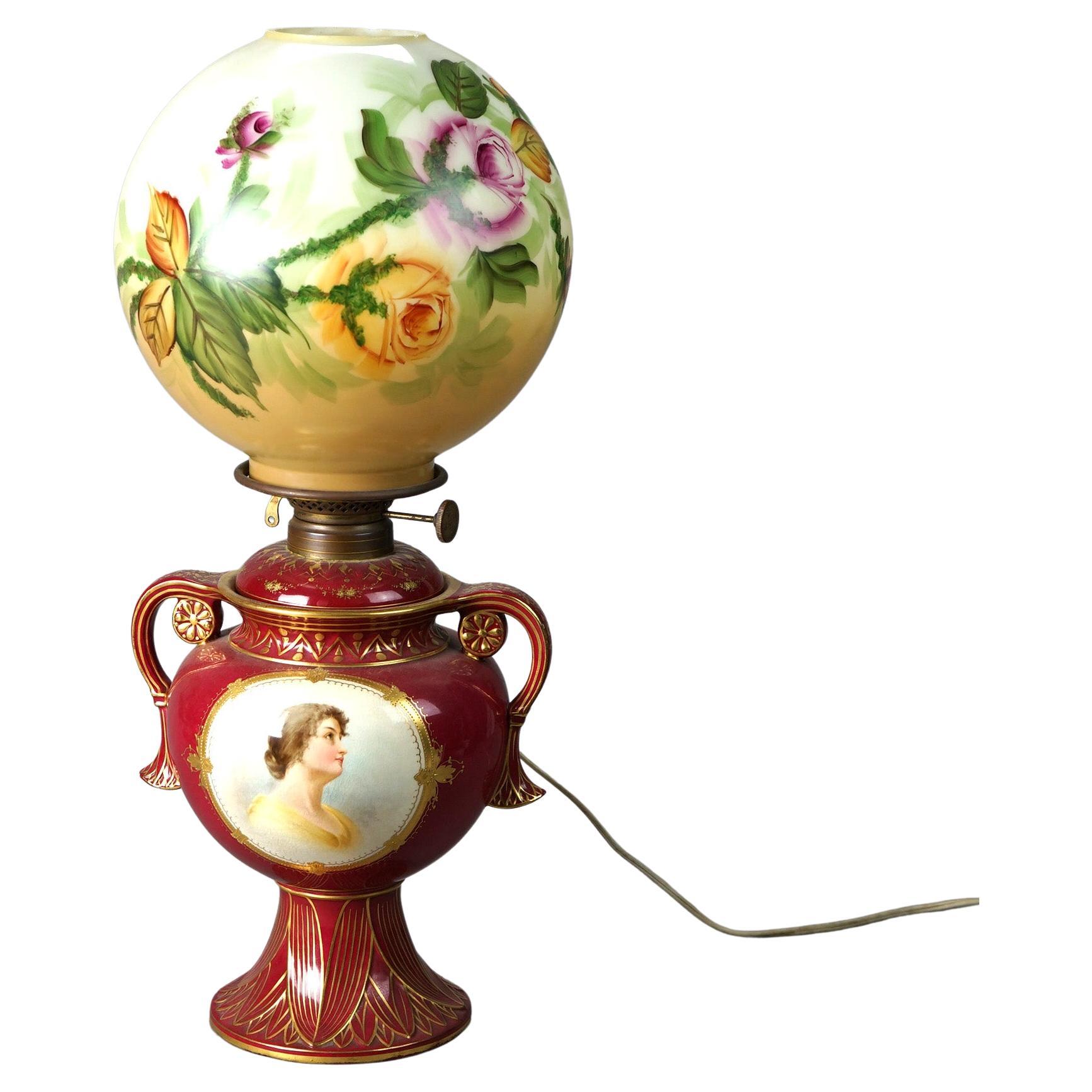 Antique Victorian Gone with the Wind Parlor Lamp, circa 1890 at 1stDibs