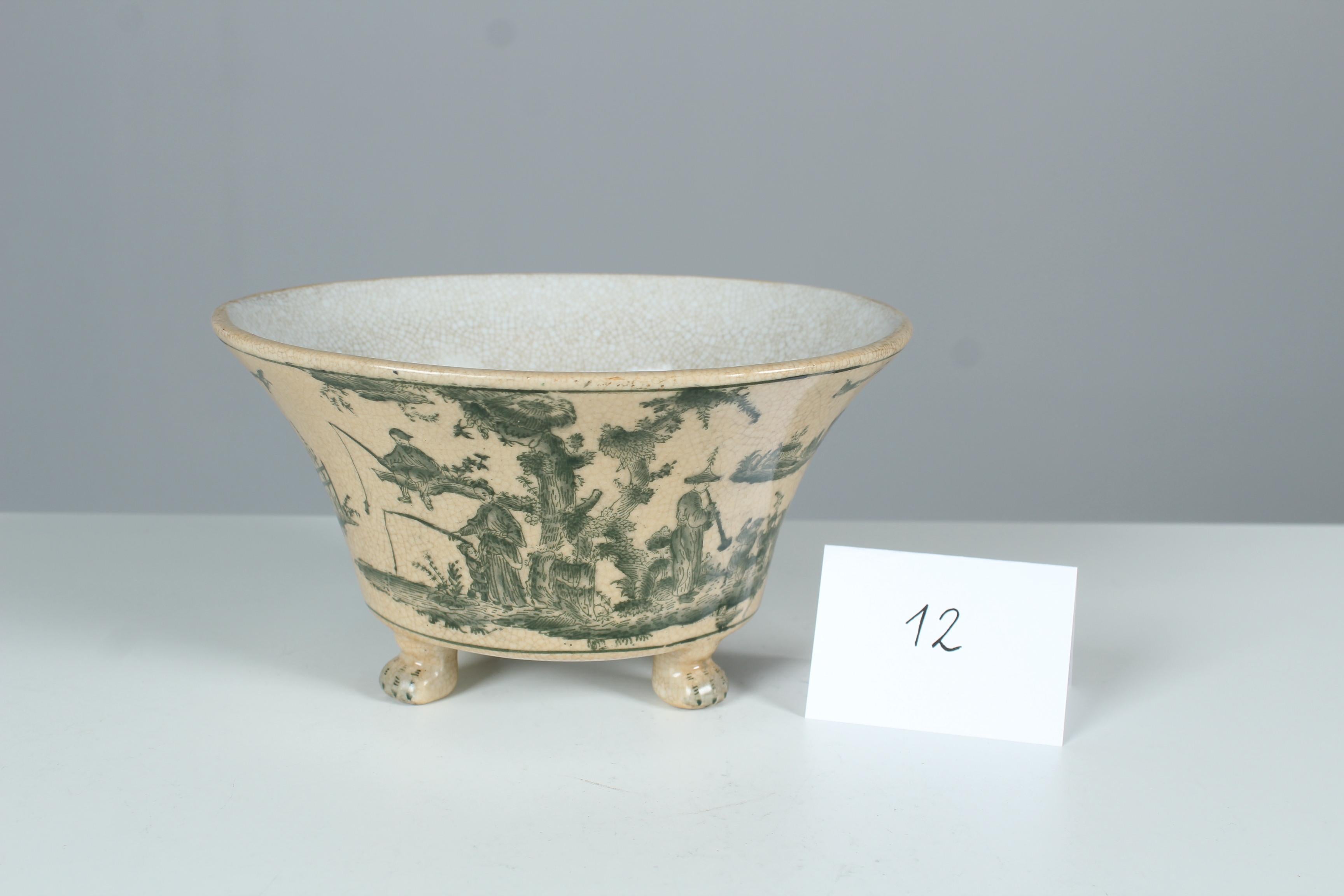 Early 20th Century Antique Porcelain Jardinière, Bowl, G&C Interiors Denmark, circa 1900, Asian Art For Sale