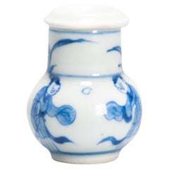 Antique Porcelain Kangxi Period Salt Shaker China Qing Dynasty, 17th Century