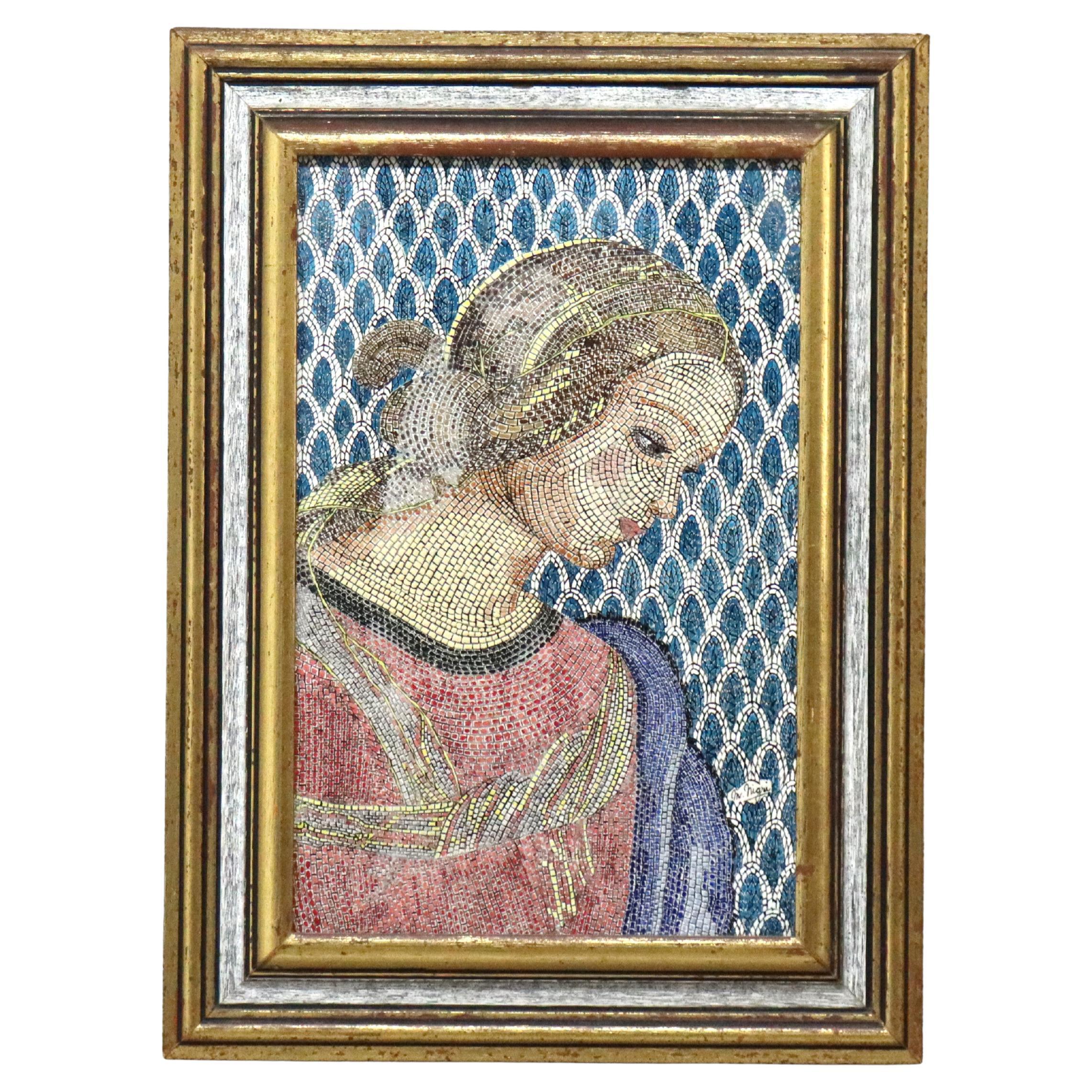 Antike Porzellanplakette "Maria, Mutter Jesu" Signiert von M. Nigri C1890 im Angebot