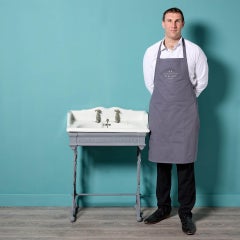 Antique Porcelain Sink Basin with Cast Iron Stand