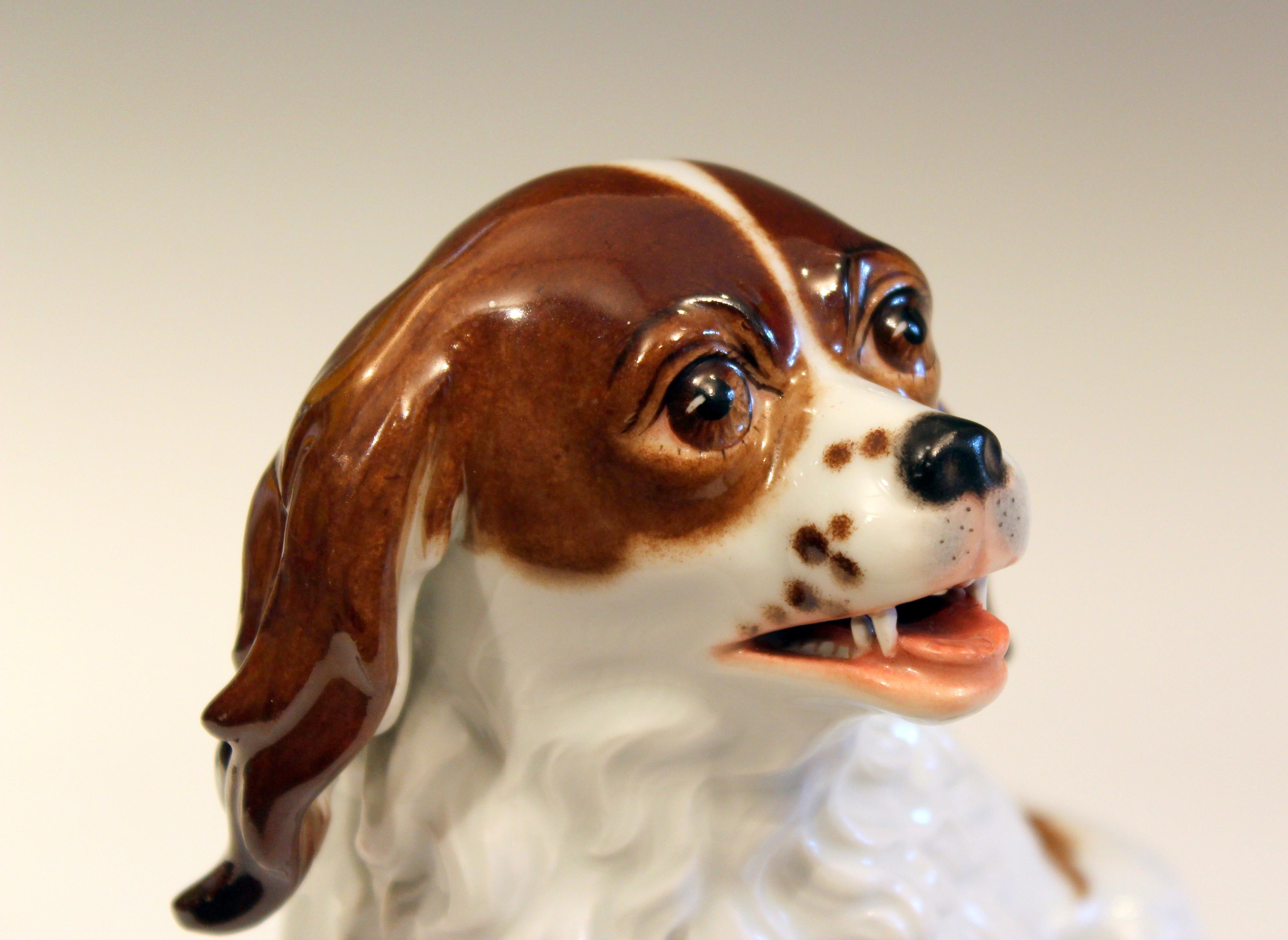 Antique Porcelain Spaniel Dog Samson Meissen Dresden Paris German French Figure For Sale 4