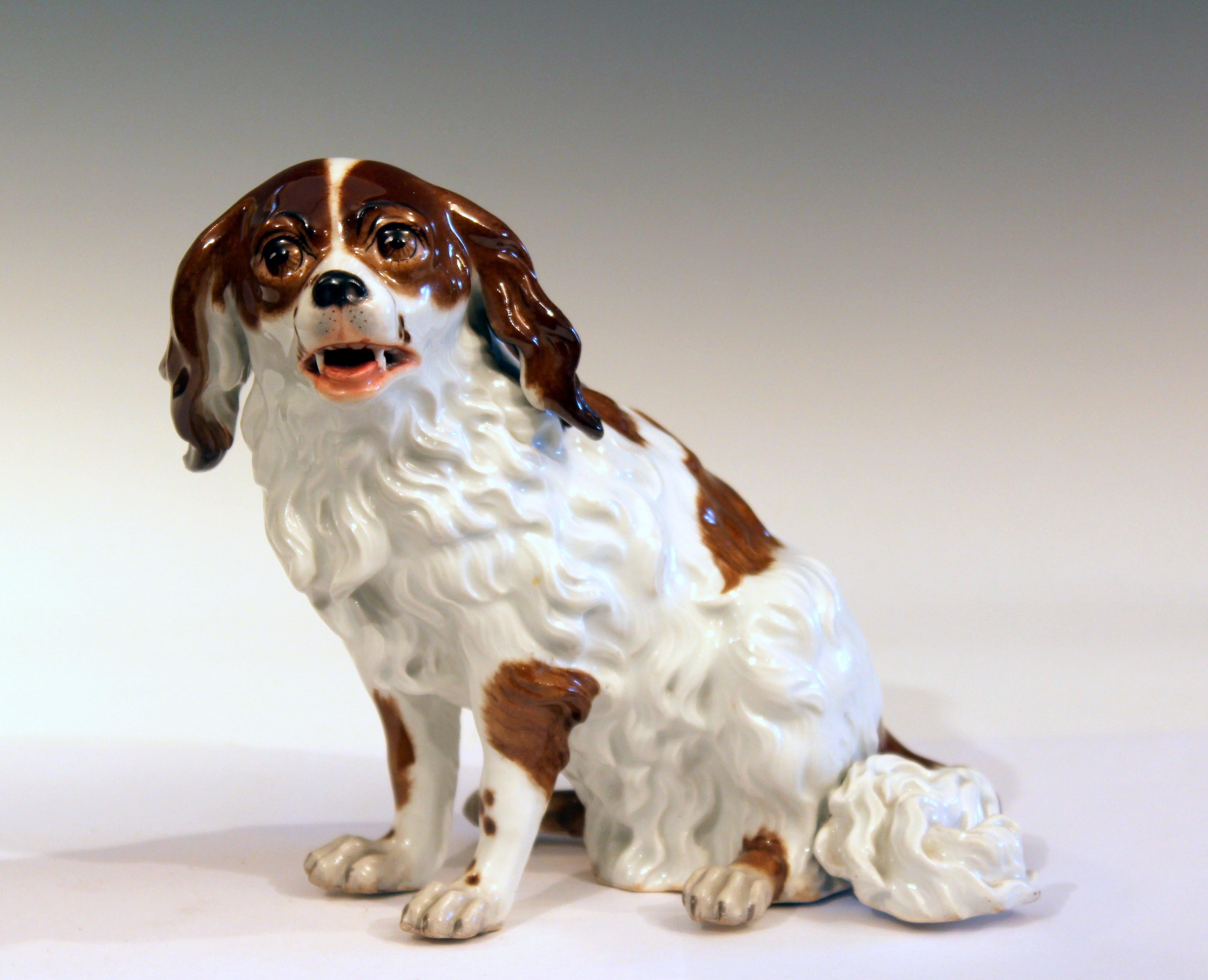 Antique Porcelain Spaniel Dog Samson Meissen Dresden Paris German French Figure For Sale 5