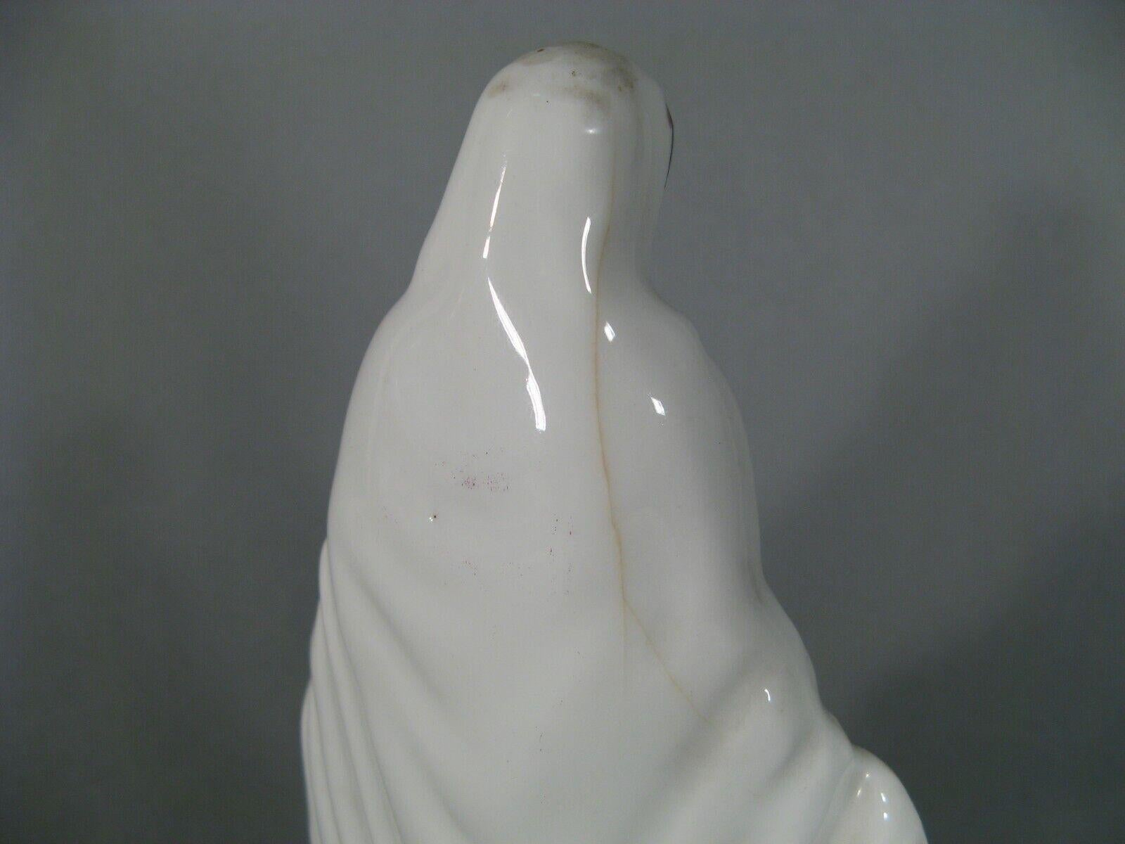Antique Porcelain Statue of the Virgin Mary from Paris 19th century - 1Y123 6