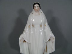Antike Porzellanstatue der Jungfrau Maria aus Paris aus dem 19. Jahrhundert – 1Y123
