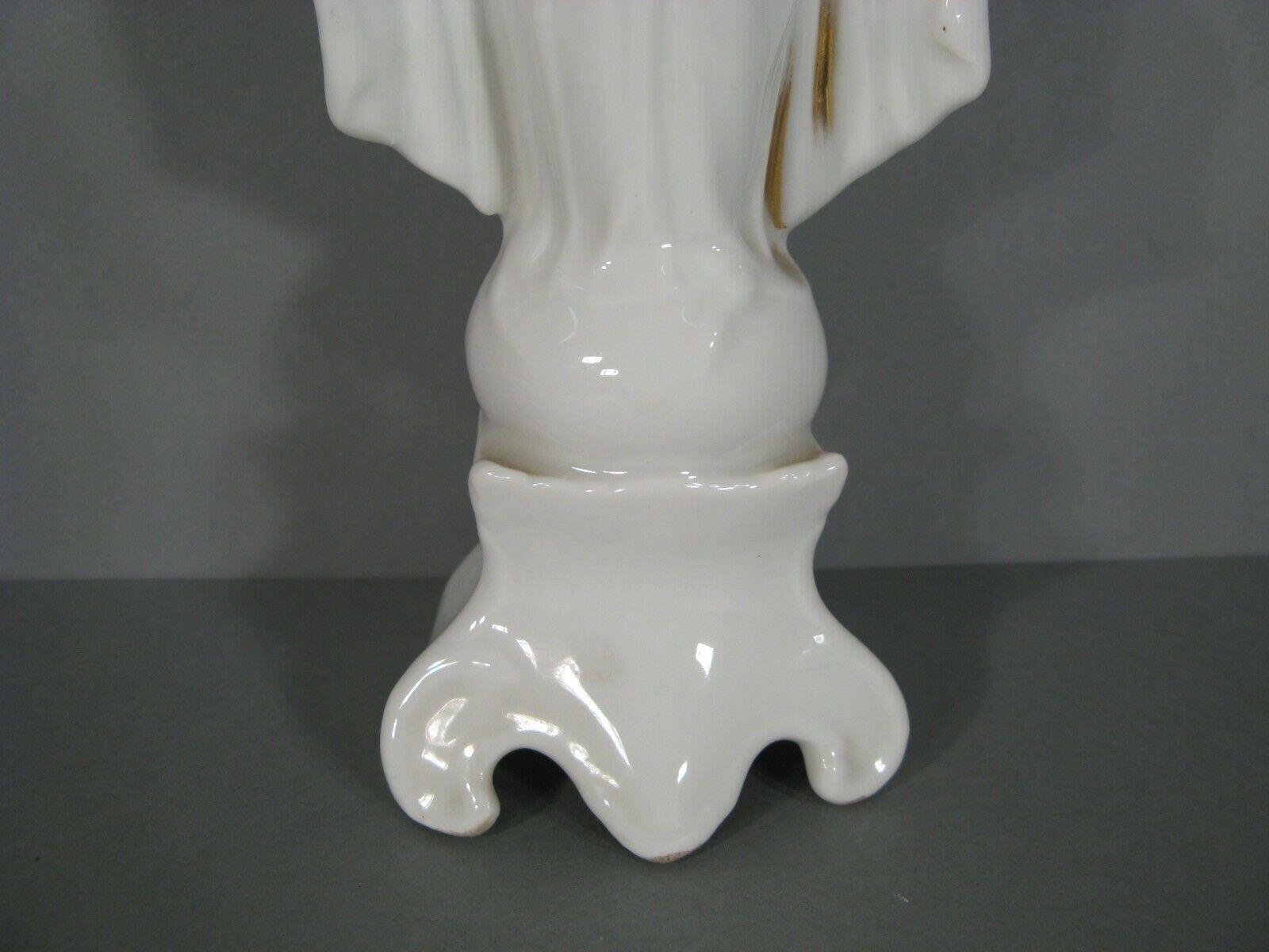 Empire Antique Porcelain Statue of the Virgin Mary from Paris 19th century - 1Y123