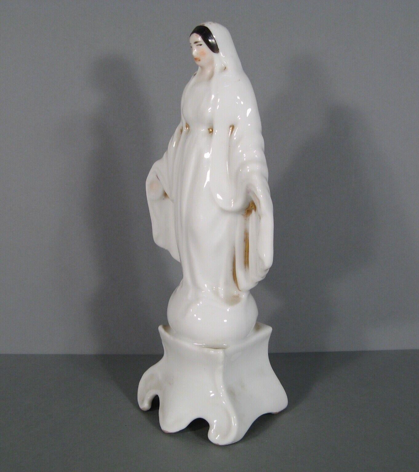 Antique Porcelain Statue of the Virgin Mary from Paris 19th century - 1Y123 3