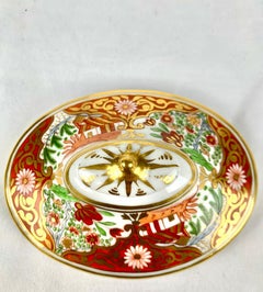 Antica zuccheriera in porcellana in stile Chinoiserie realizzata da Coalport Porcelain Inghilterra nel 1820 ca. 1820