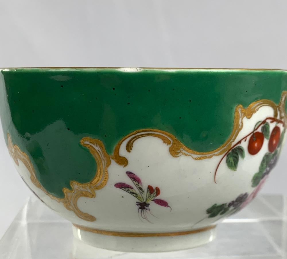 Antique Porcelain Tea Cup Coffee Cup & Saucer Trio First Period Worcester C-1770 3