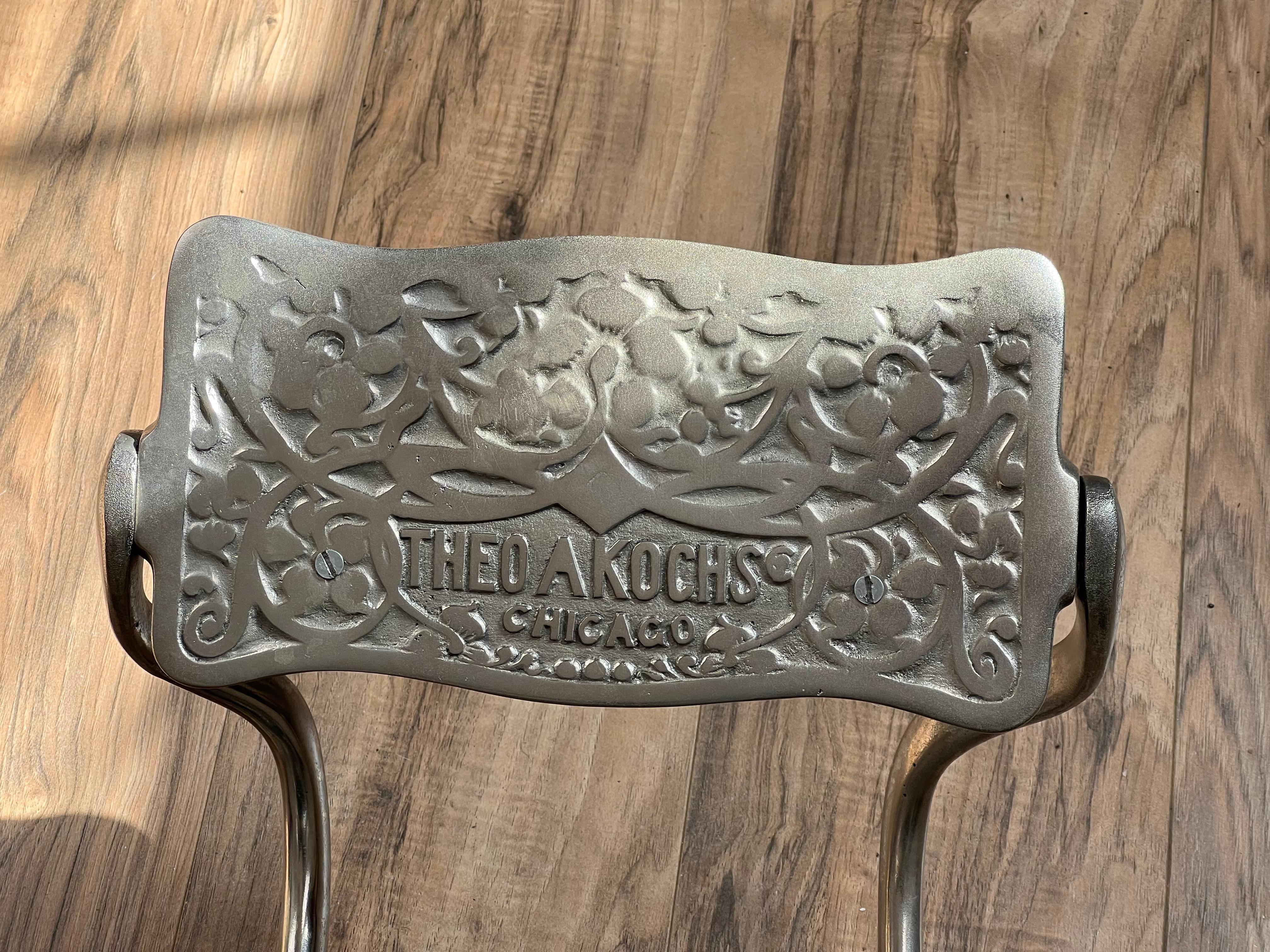 Antique Porcelain Theo A Kochs, Chicago Barber Chair c. 1920 For Sale 3