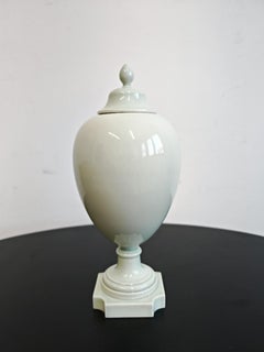 Antique Porcelain Urn in pale green glaze, by Sevres, France 19th Century