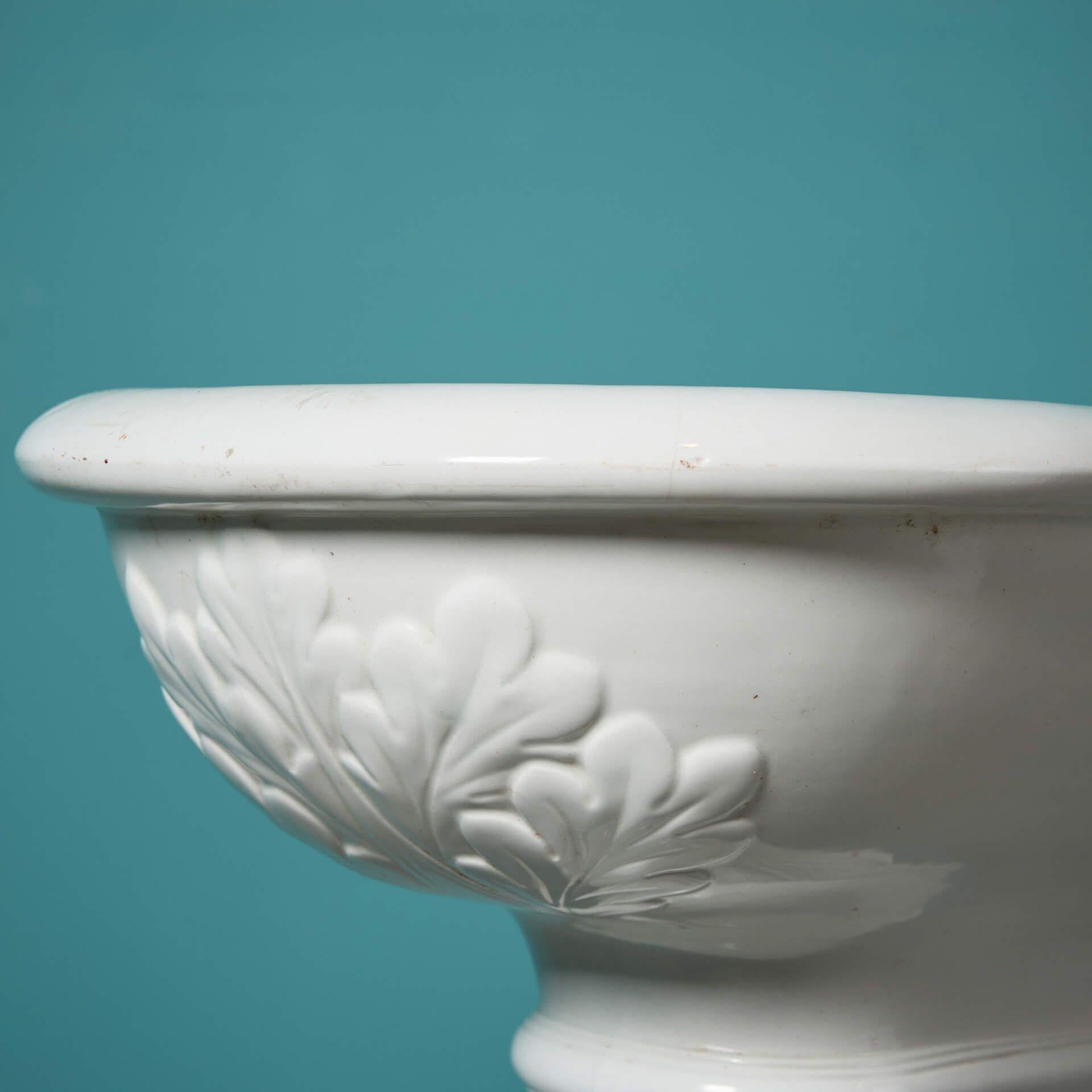 Victorian Antique Porcher French Ceramic Bidet For Sale