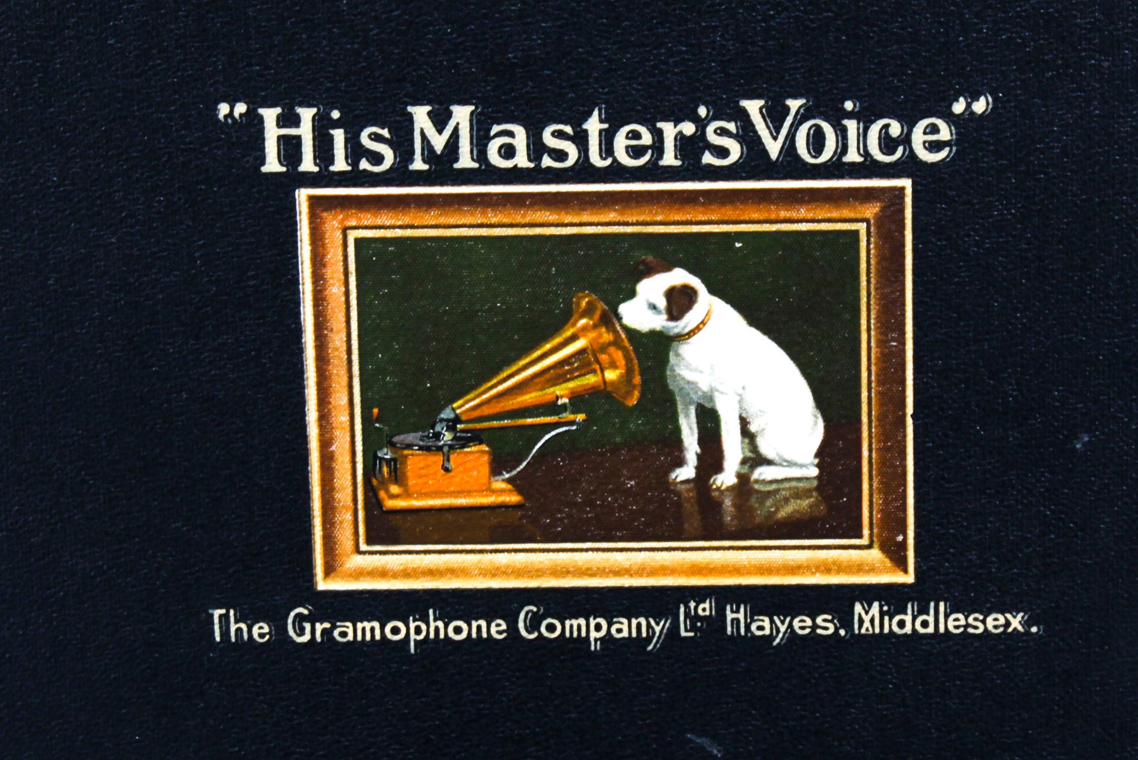 Antique Portable HMV Gramophone Mod 101 Black 20th Century 1