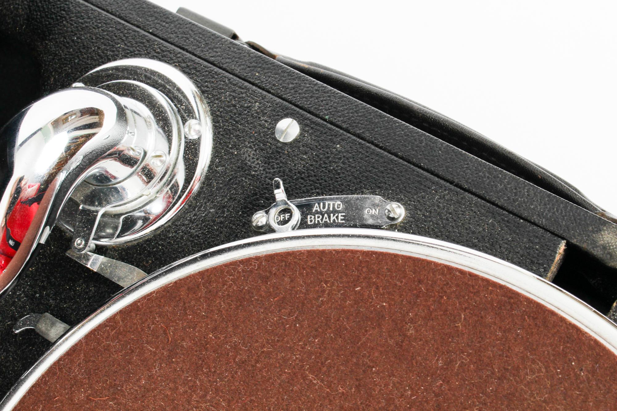 Chrome Antique Portable HMV Gramophone Mod 102E, 1934, 20th Century
