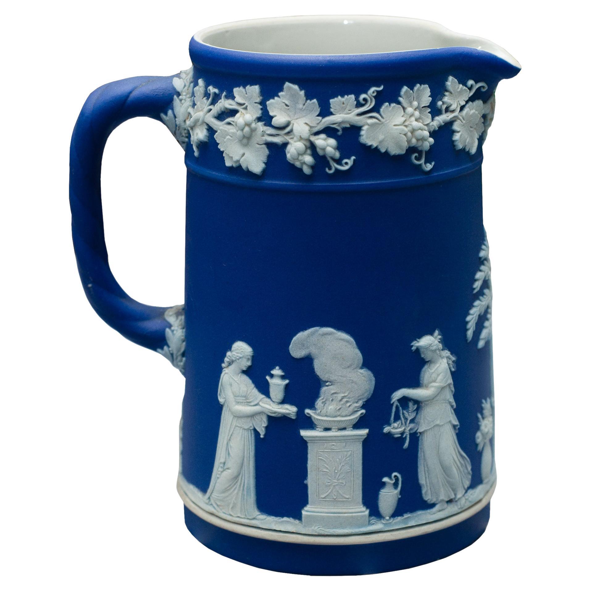 Mid Century Portland Blue Wedgwood Jasperware Pitcher with White Overlay  For Sale at 1stDibs | rare wedgwood jasperware, jasperware wedgwood,  antique wedgwood jasperware