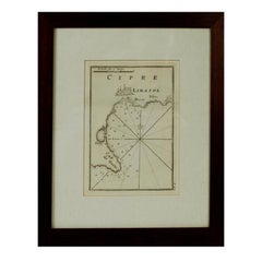 Antique Portolano of Cipre e Limasol by Antoine Roux, France, 1844