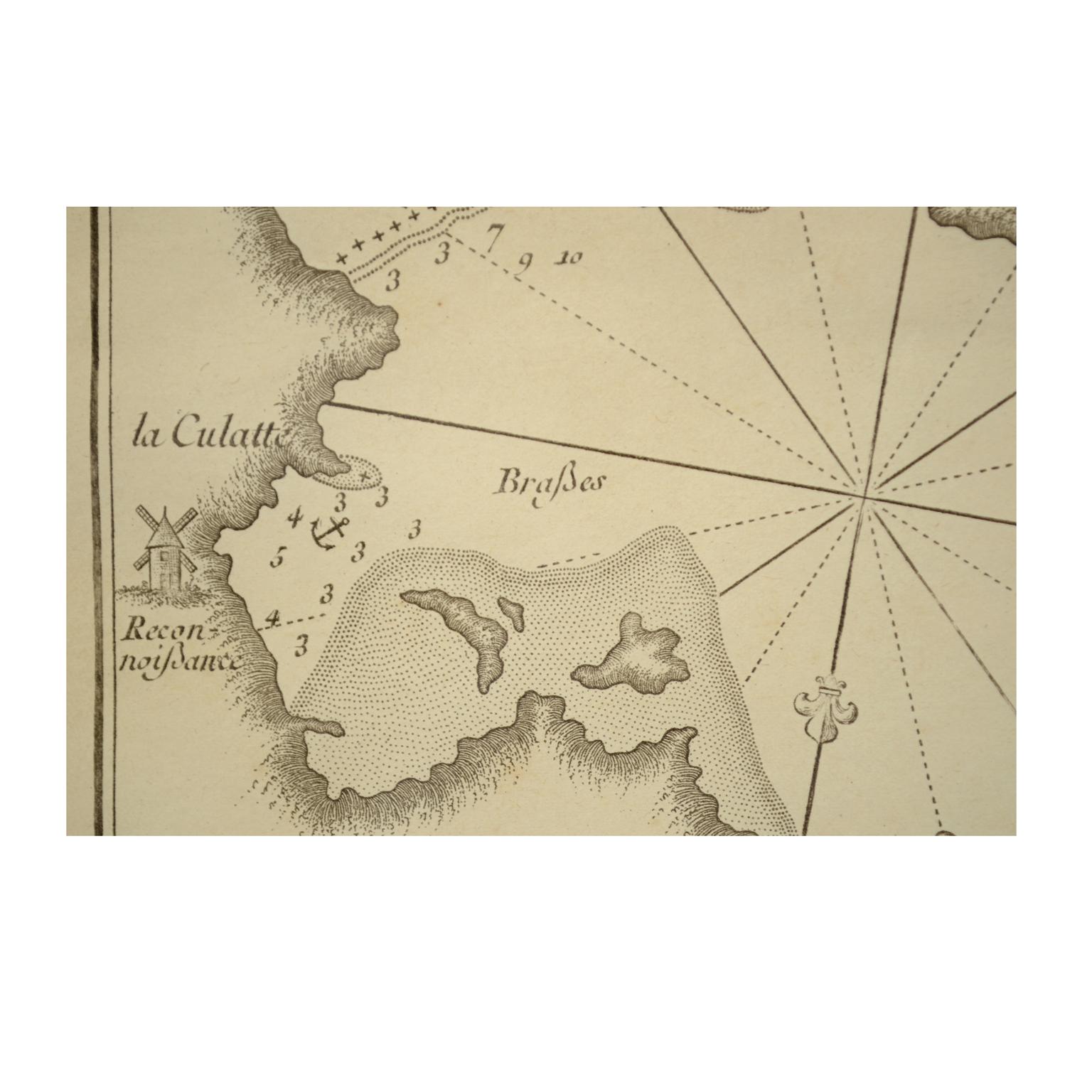 Französisches antikes nautisches Portolano des Golfe De St. Drely von Antoine Roux aus dem Jahr 1844 im Angebot 2