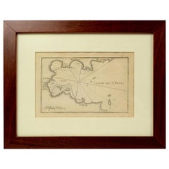 Antique Portolano of Golfe De St. Drely by Antoine Roux, France, 1844