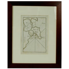 Antique Portolano of Isle De Poro by Antoine Roux, France, 1844