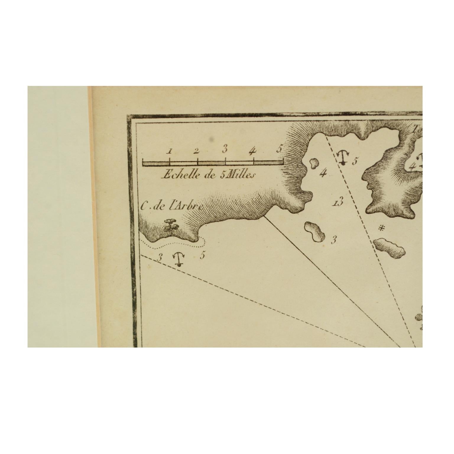 Antique Nautical Portolano of Natolie Golfe De Mandaya by A. Roux, France, 1844 2