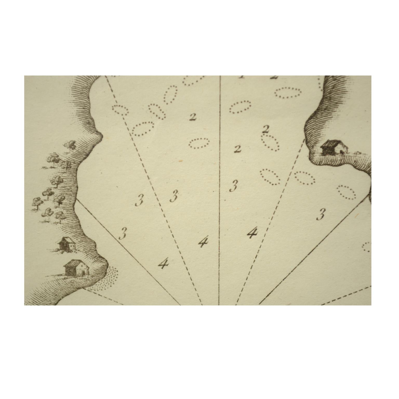 Papier Portolano nautique français de 1844 de Port De Chichimé Natolie par Antoine Roux  en vente