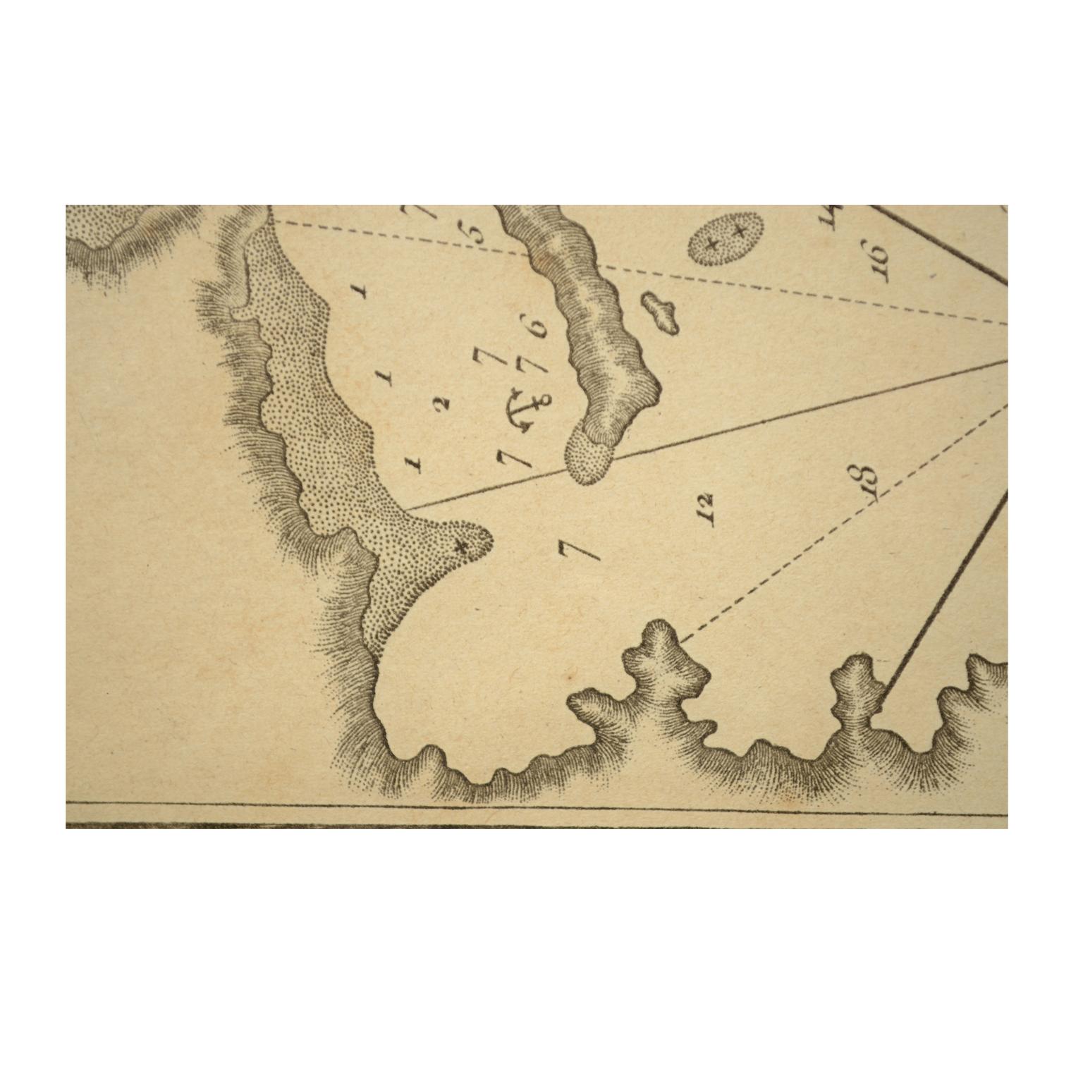 Antikes nautisches Portolano von Port St. Antoine von Antoine Roux, Frankreich, 1844 (Papier) im Angebot