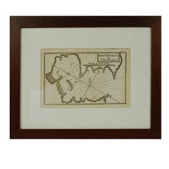 Antique Portolano of Port St. Antoine by Antoine Roux, France, 1844