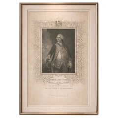 Antique Portrait Admiral Lord Hawke – British Naval Hero Engraving c.1850