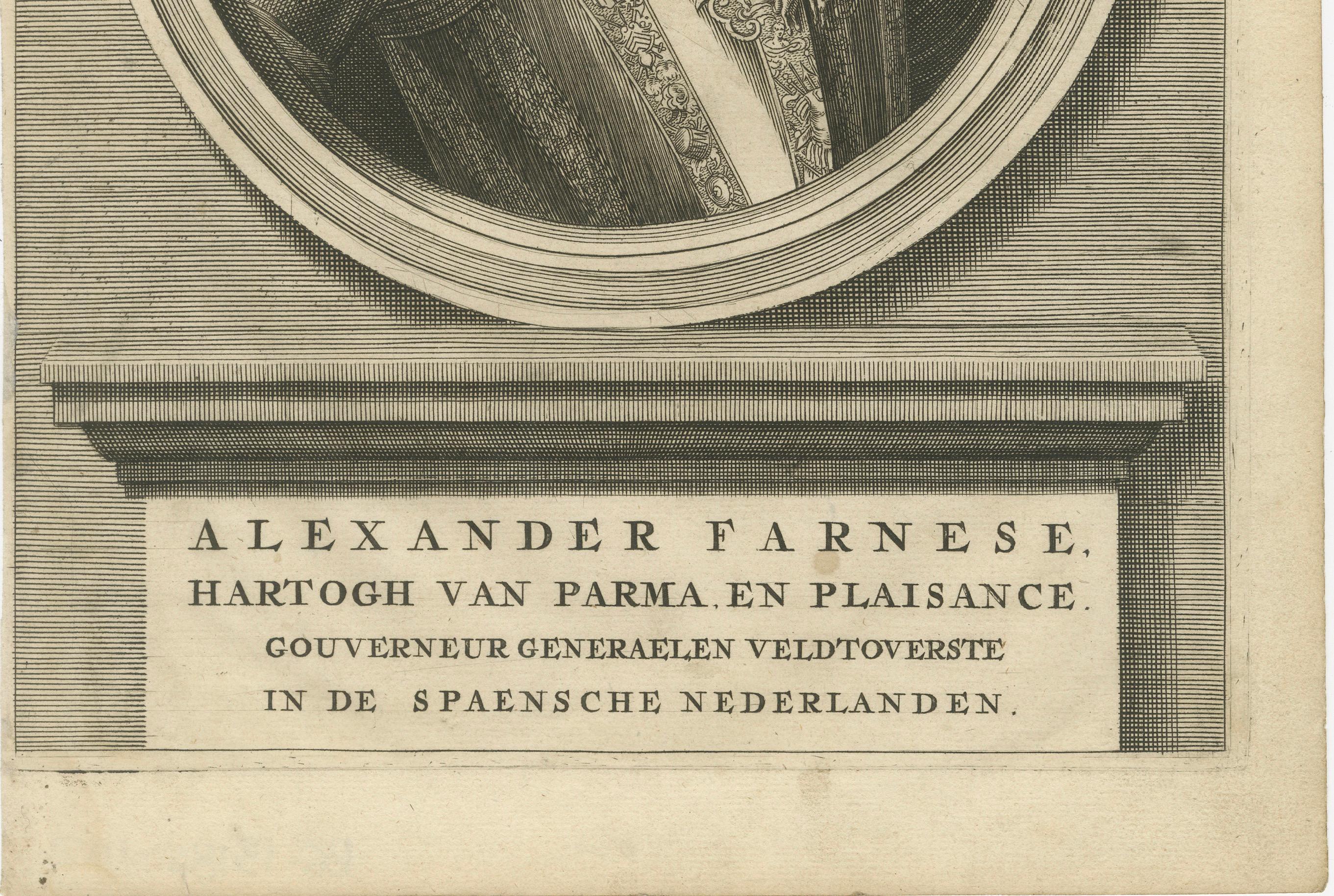 Gravé Portrait ancien Alexander Antiques - Gouverneur des Pays-Bas espagnols, c. 1750 en vente