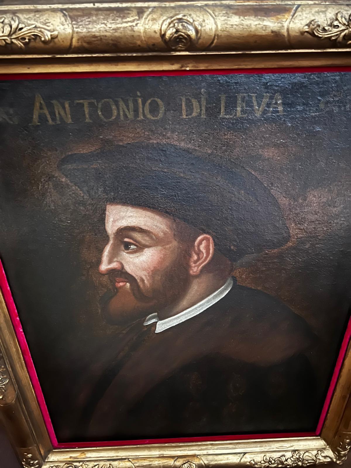 Renaissance Antique Portrait Antonio de Leyva Prince of Ascoli (1480-1536) Oil on Canvas For Sale