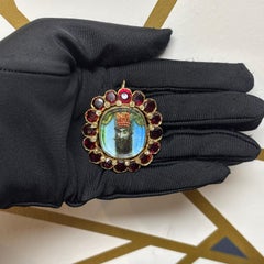Antique Portrait Brooch Pendant