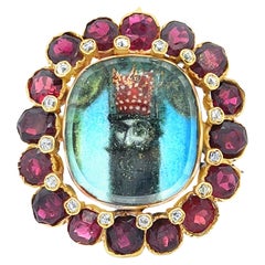 Antique Portrait Brooch Pendant