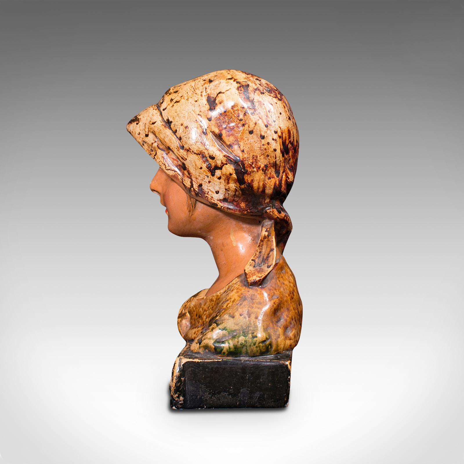 Français Buste portrait ancien français, décoratif, figure féminine, victorien, Art nouveau en vente