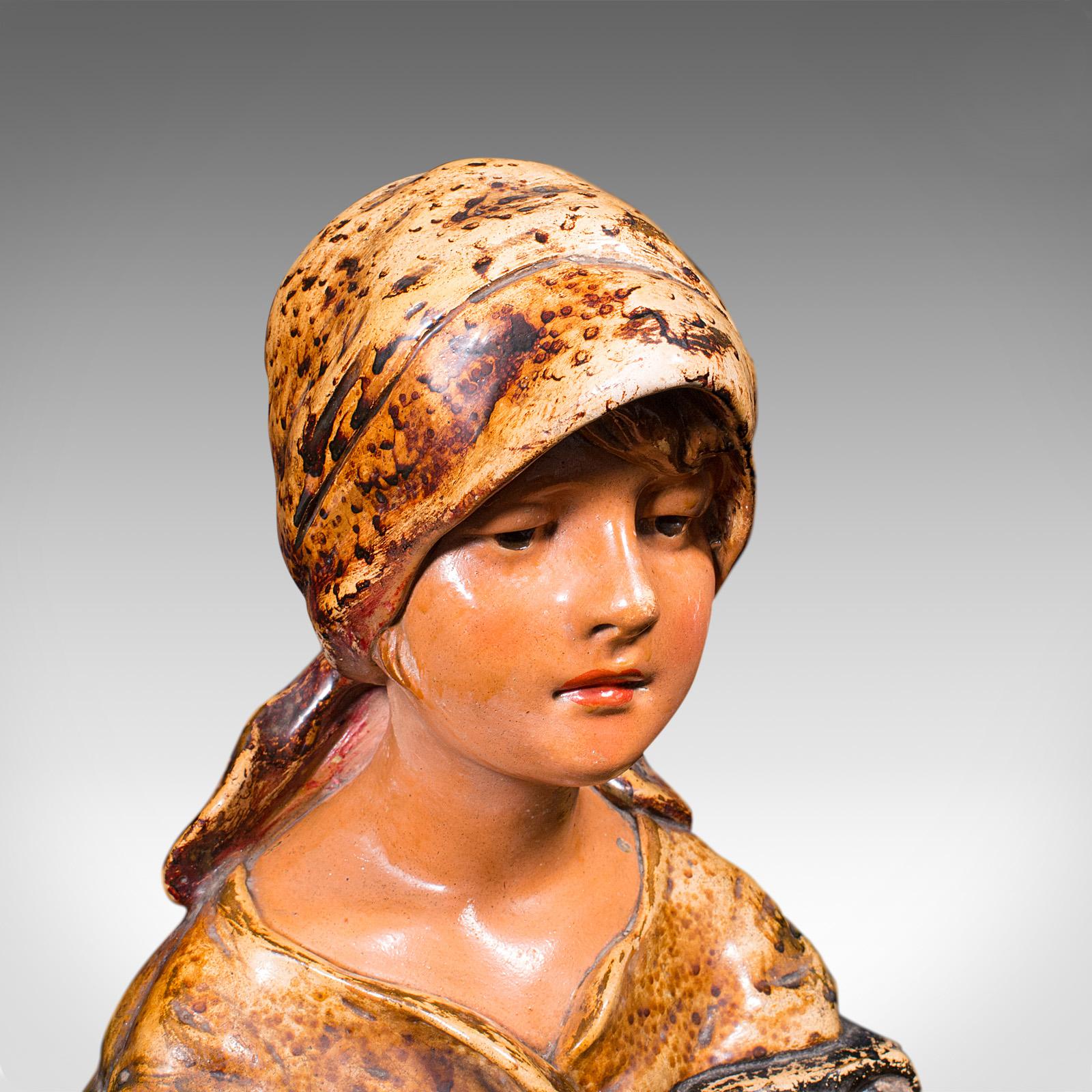 Busto Retrato Antiguo, Francés, Decorativo, Figura Femenina, Victoriano, Art Nouveau en venta 1