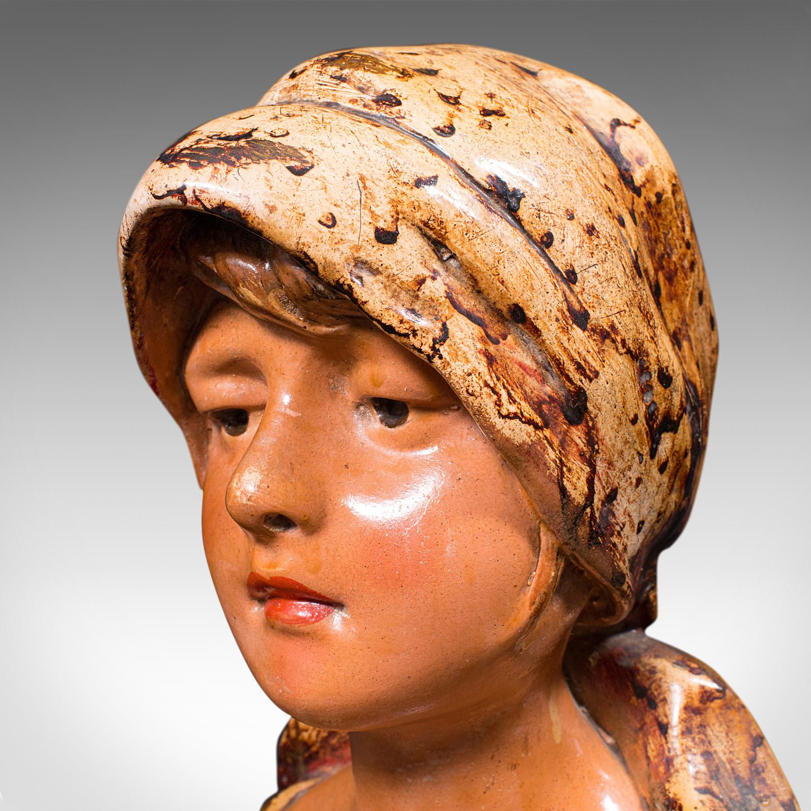 Antique Portrait Bust, French, Decorative, Female Figure, Victorian, Art Nouveau For Sale 3