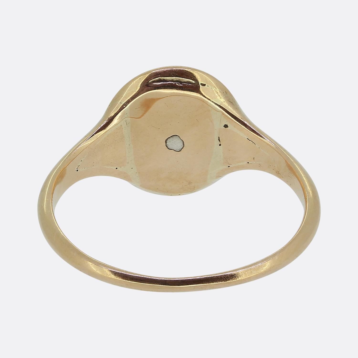 Portrait Anello Crocifisso antico con diamante taglio ritratto in vendita