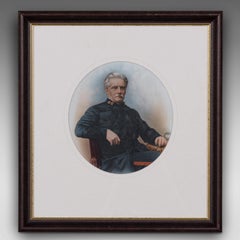 Ritratto antico, Inglese, Quadro in ceramica con cornice, Fotografie, Vittoriano, 1890
