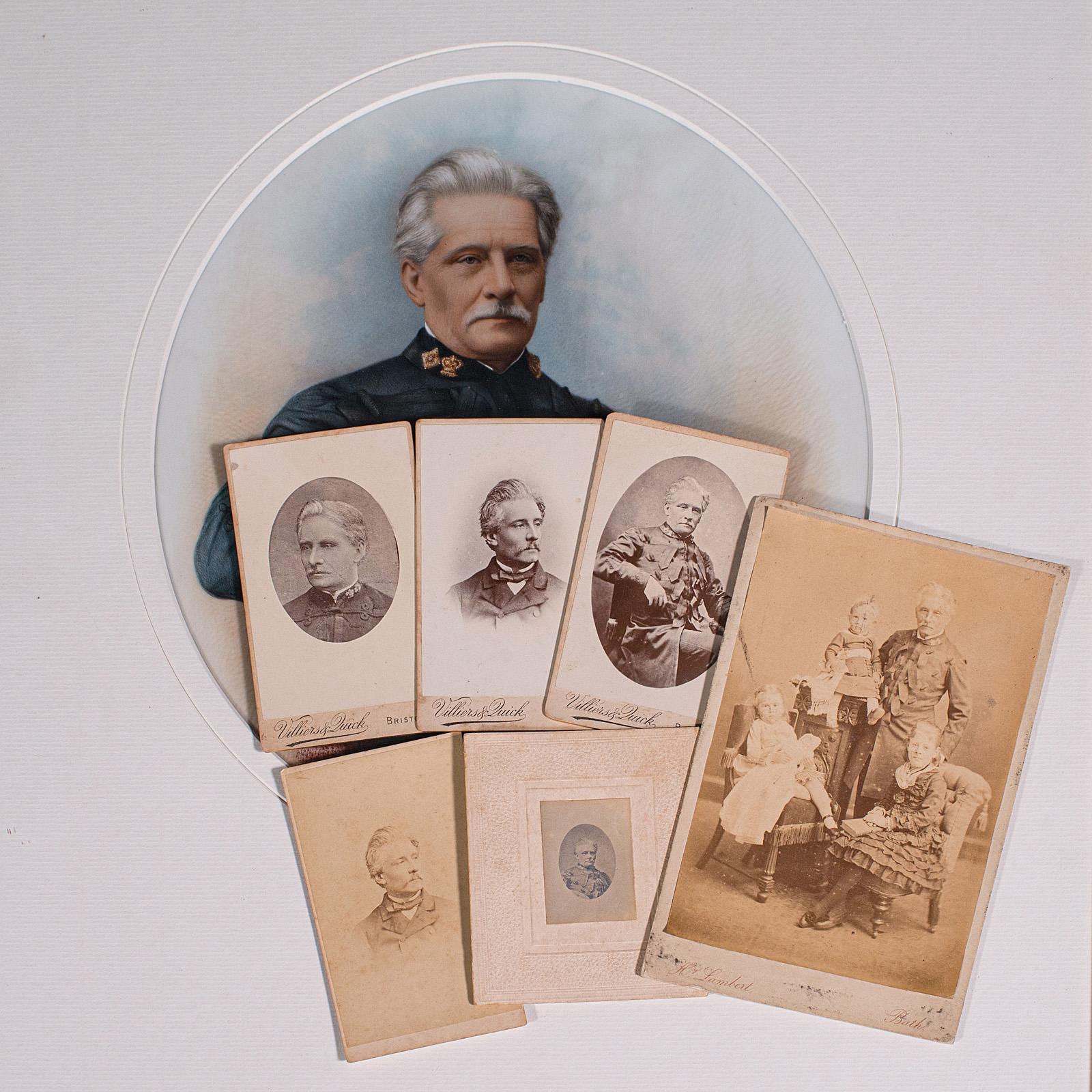 Antique Portrait, English, Framed Ceramic Painting, Photographs, Victorian, 1890 For Sale 2