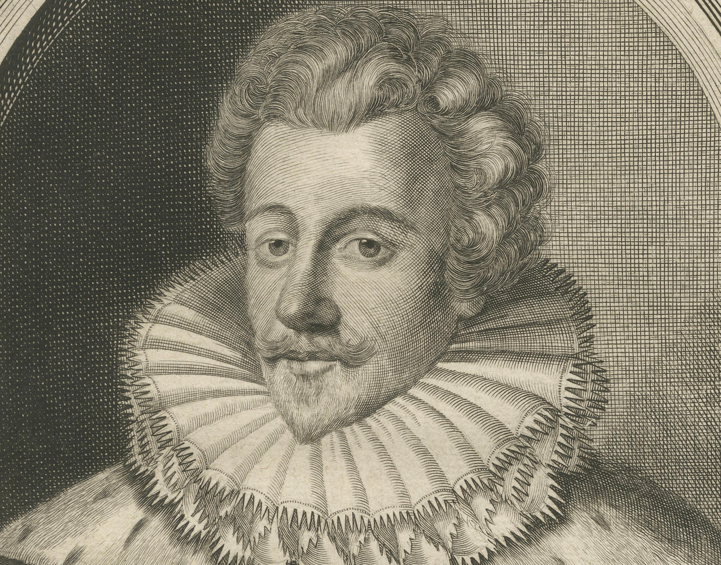 Gravé Portrait ancien de François de Valois - Duc d'Anjou et de Brabant, 17e siècle en vente