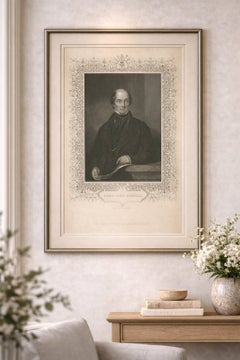 Antique Portrait Lord John Russell – British Prime Minister Engraving c.1850