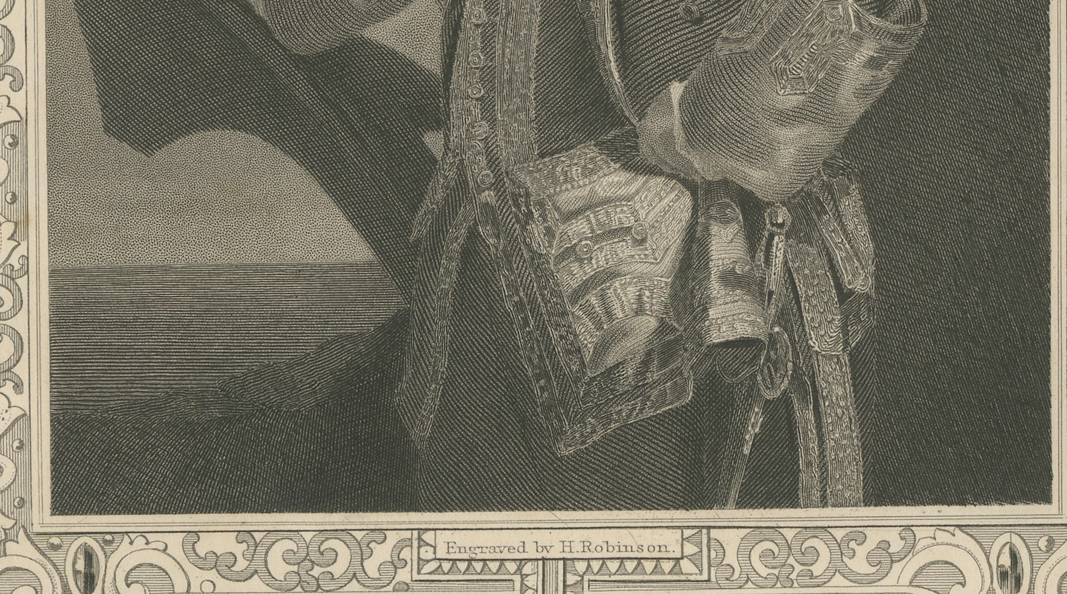 Antique Portrait Lord Rodney – British Naval Hero Engraving c.1850