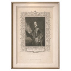 Antique Portrait Lord Rodney – British Naval Hero Engraving c.1850