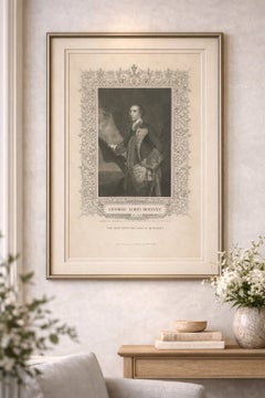 Antique Portrait Lord Rodney – British Naval Hero Engraving c.1850