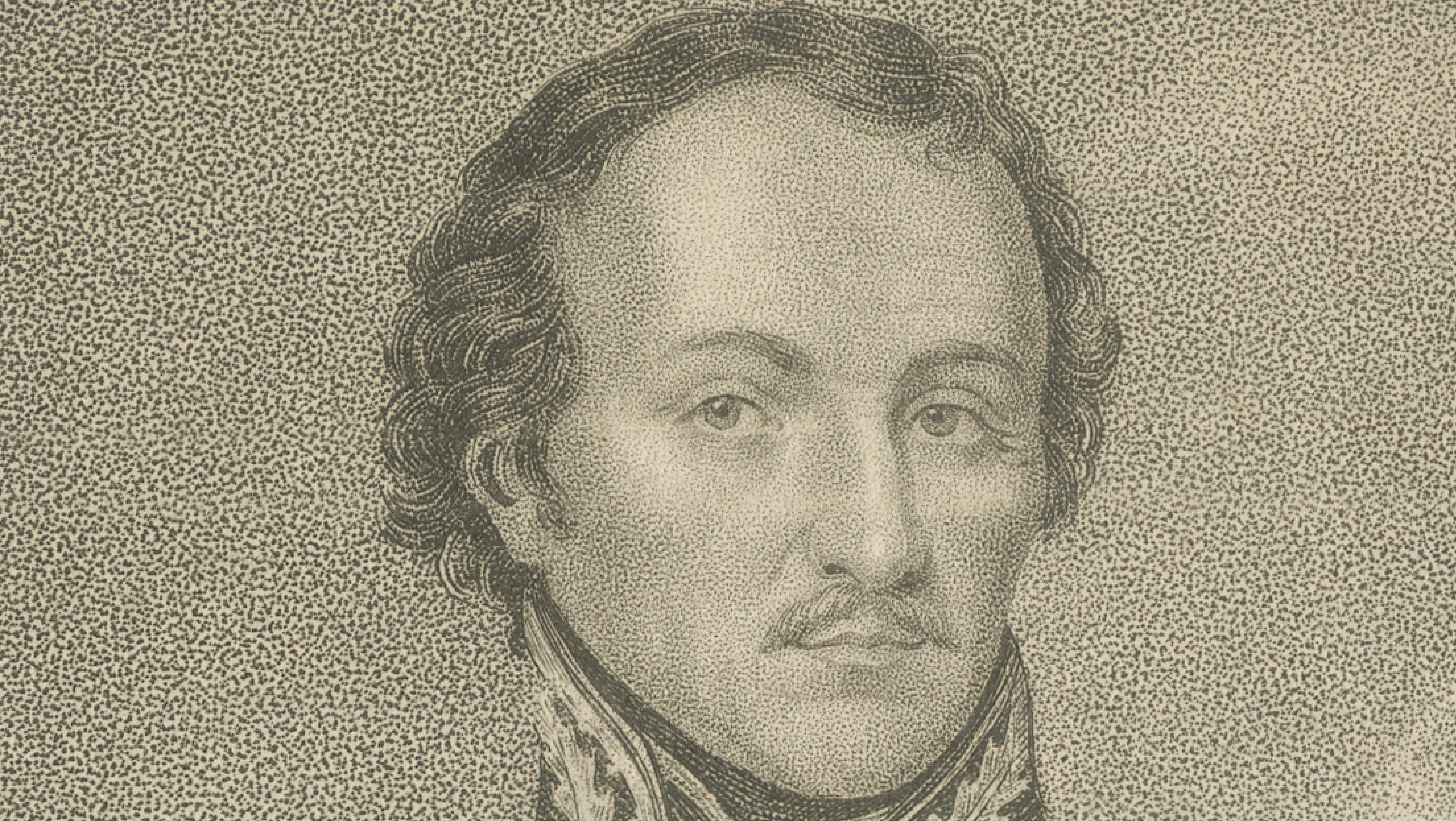 Antique Portrait Matvei Platov - Russian General, Engraving c.1815