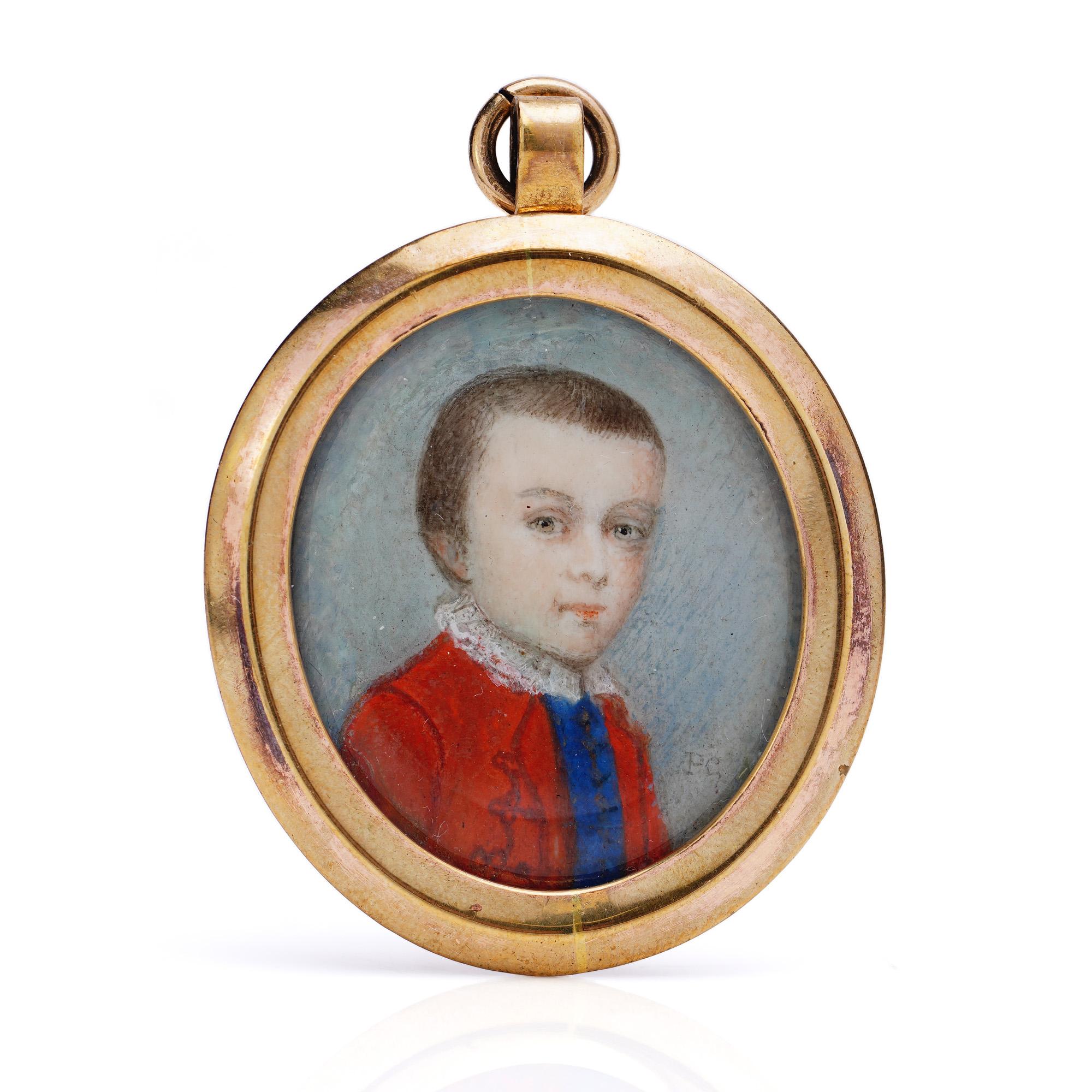 antique portrait pendant