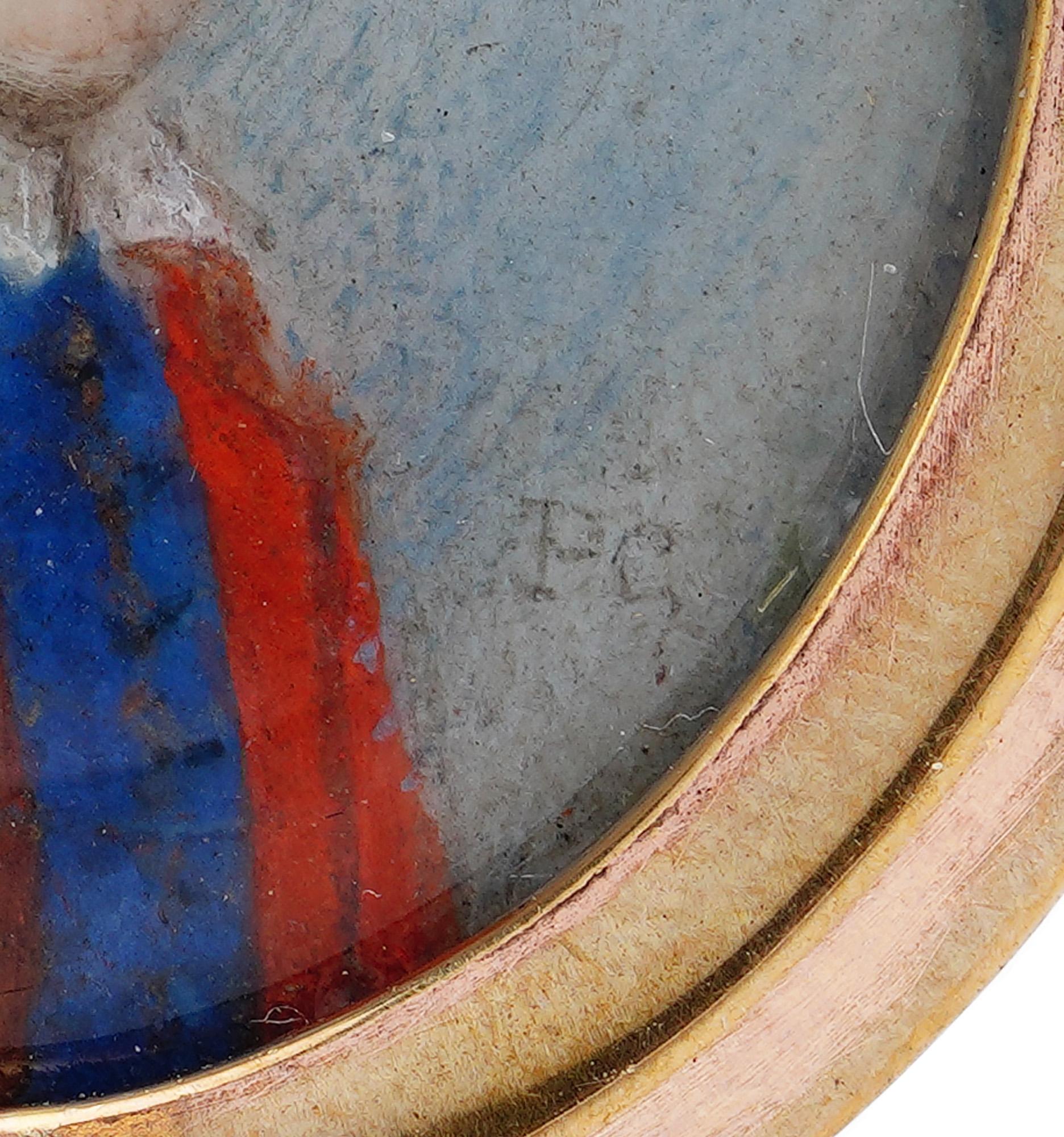 Antique Portrait Miniature of  'Justinian Saunders Bentley Nutt' 3