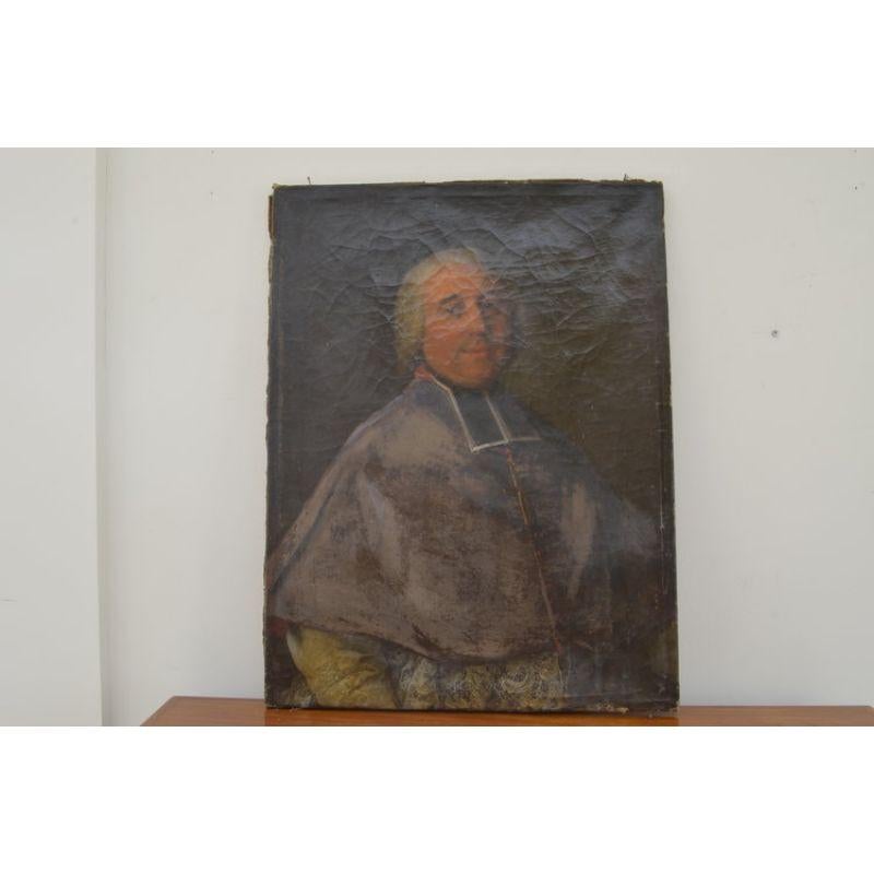 Antique Portrait of a Clergyman

Country of origin: France

Materials: Oil on canvas - patina and cracks typical of age and wear. 

Approx dimensions: 24.5” W x 32” H.