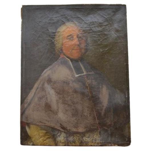Antique Portrait of a Clergyman, Oil on Canvas